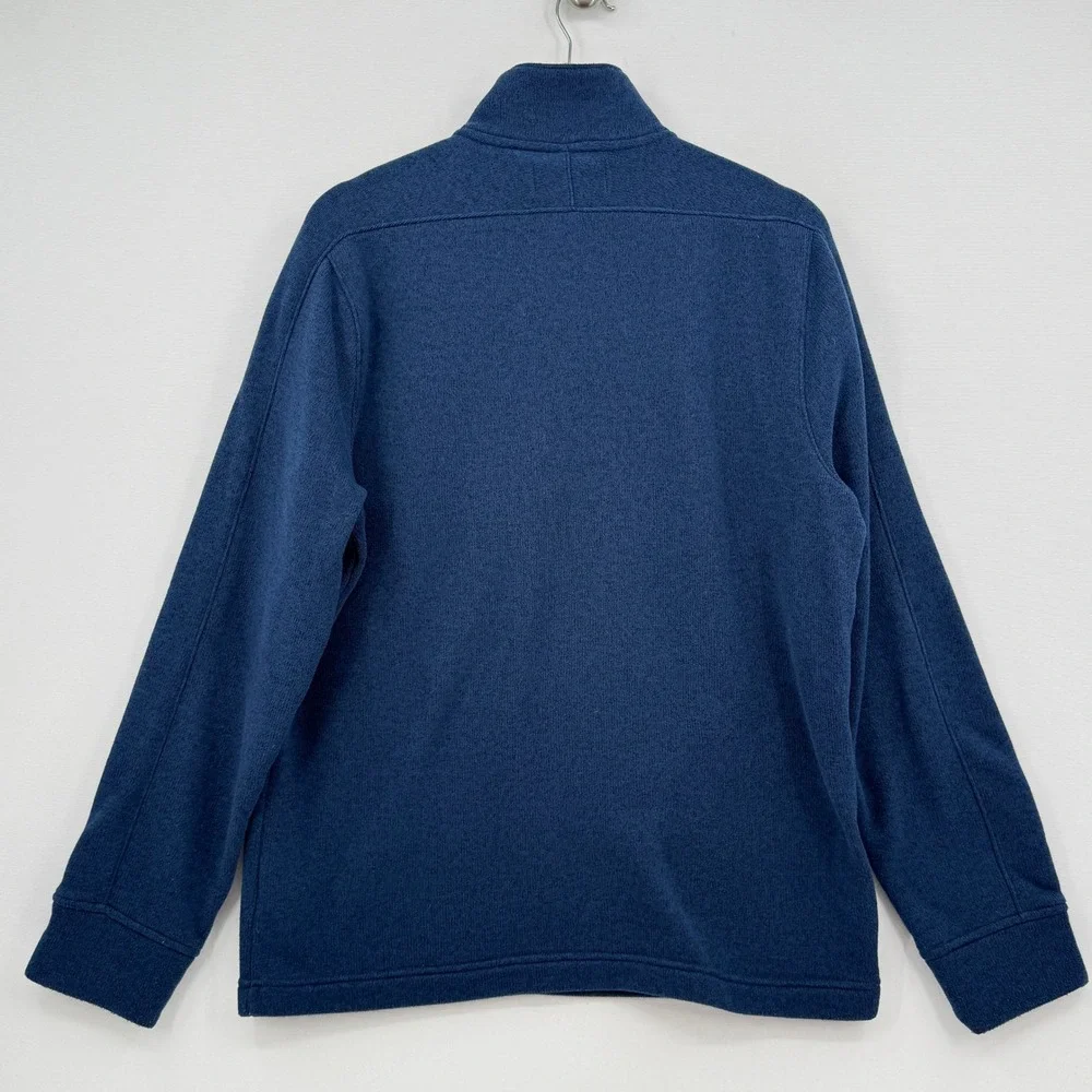Banana Republic Quarter Zip Pullover Mens Large Blue Polartec Sweater Preppy